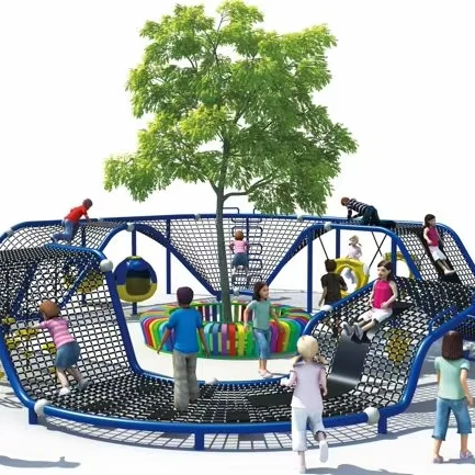 Expand climbing serie outdoor playground equipment children loop cable climbing system in kid square