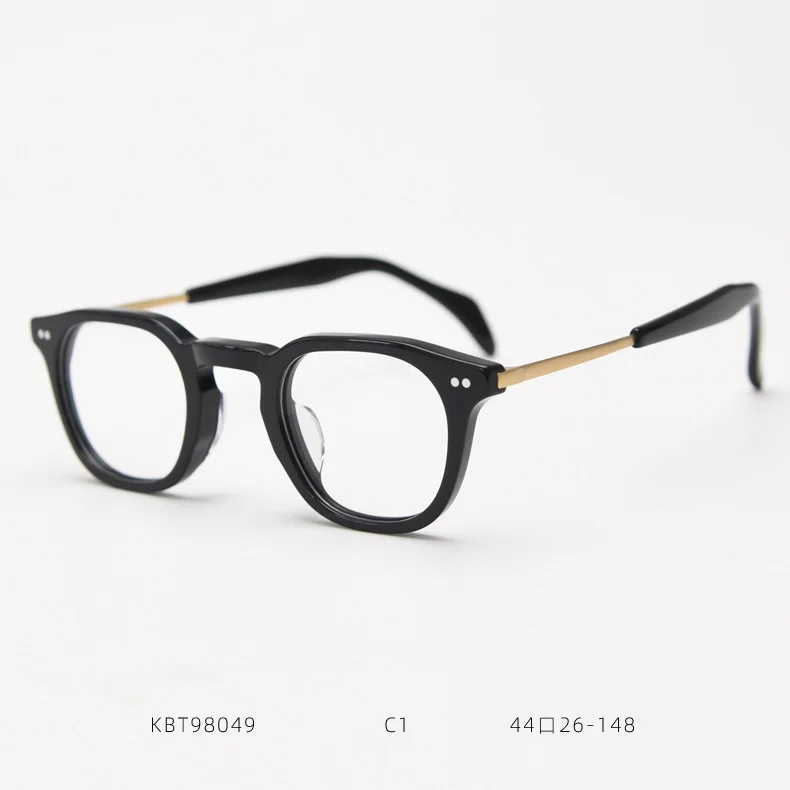 2024 Japanese Brand Titanium Eyewear Luxury Round Ultra Light Spectacle Irregular Glasses for Man acetate glasses frame