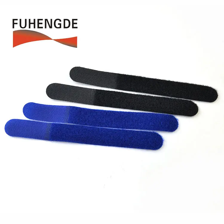 Fucheng Hook and Loop Cable Ties Adjustable Cord Ties Cable Strip Colorful Reusable  Fastening Tape With Logo Custom