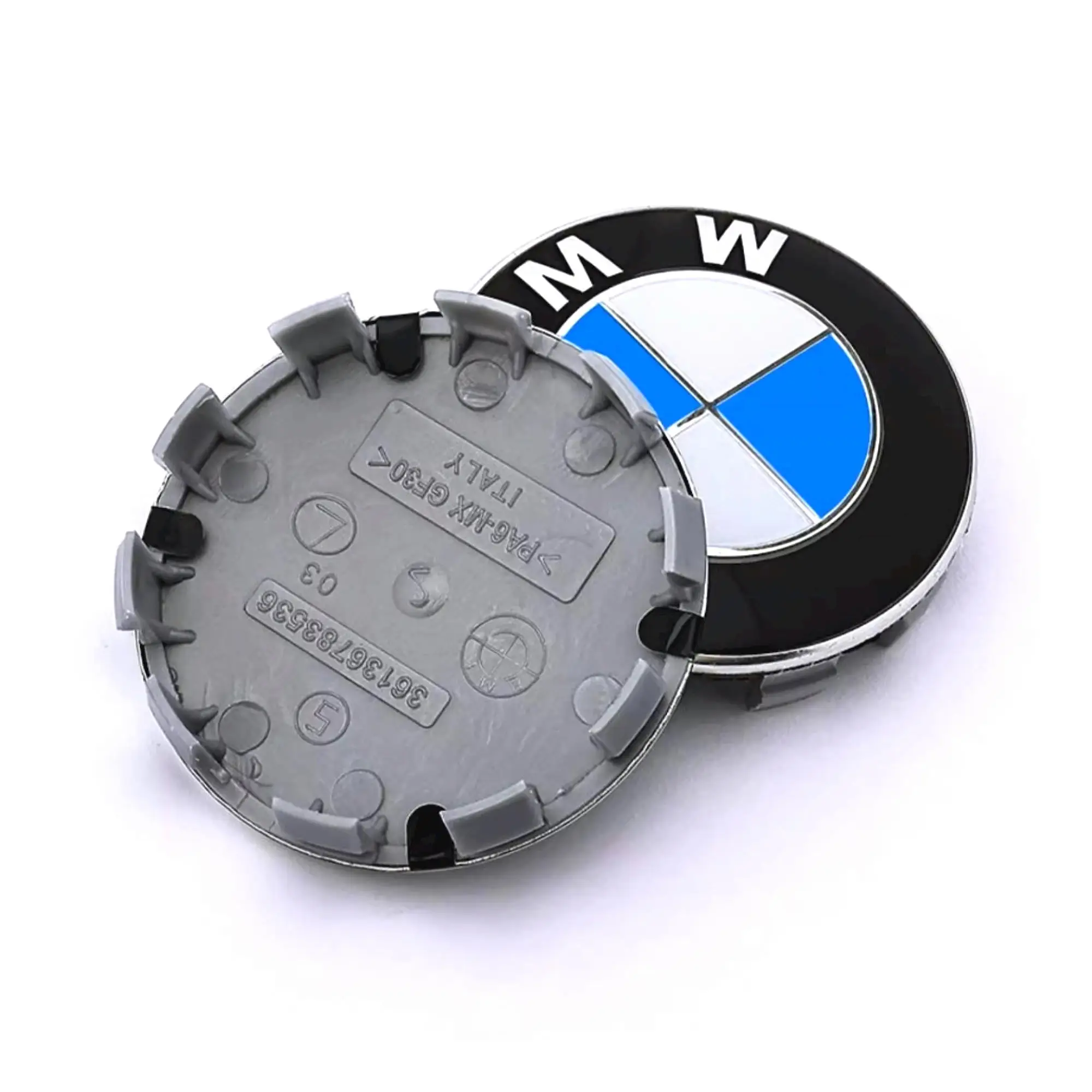58mm 68mm 10 pins Wheel Hub Center Covers Emblem for BMW E46 E36 E39 36136783536 Customized Logo Blue White Black White