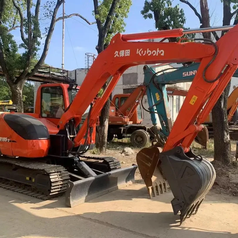 Kubota used excavator 8t small construction machinery 8 tons digger Kx185 excavators used in stock