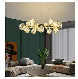 Nordic all-copper living room chandelier modern home decoration simple creative lamps