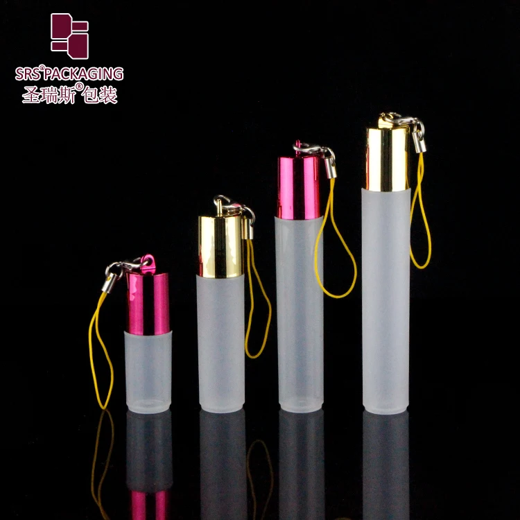 Wholesale 5ml Plastic Bottle Roller With Hook Portable Keychain Perfume Empty