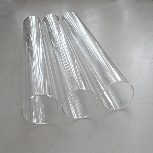 Transparent quartz glass square cylinder