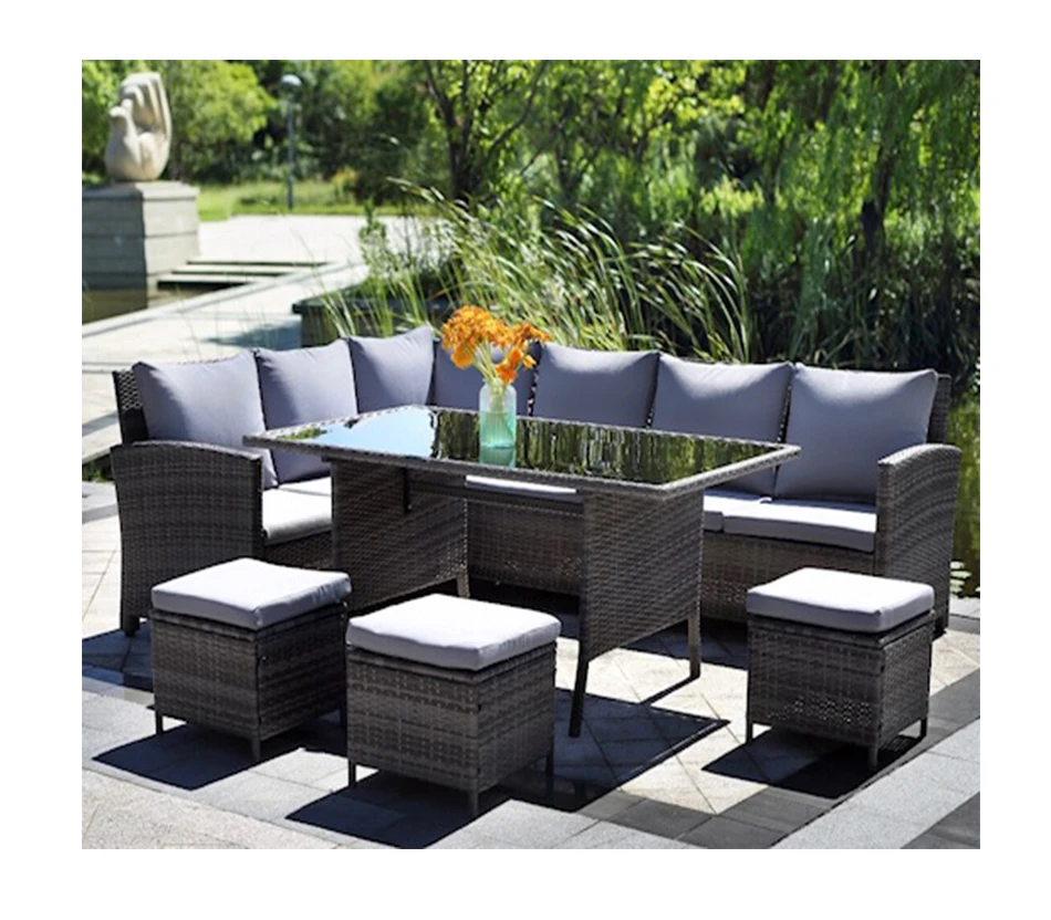 Shangqiu All Weather Patio Outdoor Rattan Sofa Garden Furniture Set For Sale