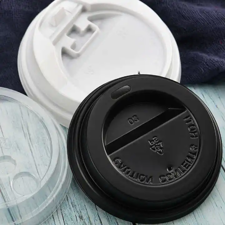 Packaging paper cup with disposable PP/PS plastic cover paper cup cover