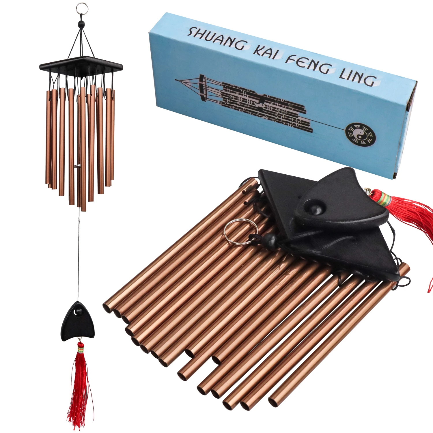 16 Tubes wholesale Home Decoration 27 Inch Aluminum Tubes Outdoor Windchimes large metal Memorial japanese Wind Chimes Bell
