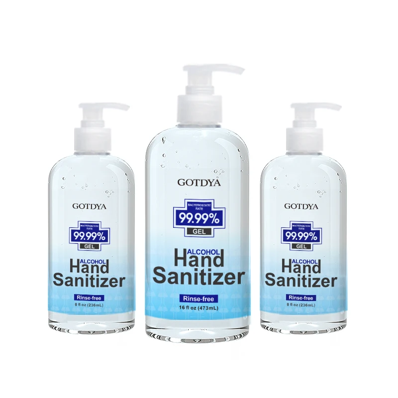 Gotdya Custom Wholesale 300ml 500ml 75% Alcohol Instant Waterless Antibacterial Hand Sanitizer Gel Manufacturers