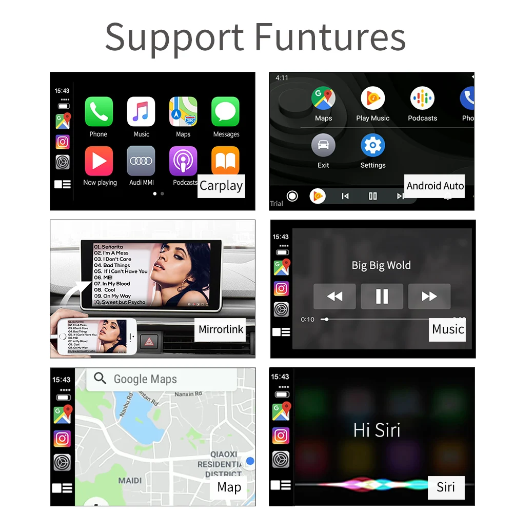  Черный Мини USB Carplay Stick беспроводной смарт-ключ CarPlay для Android IOS навигация и автомобильный DVD-плеер
