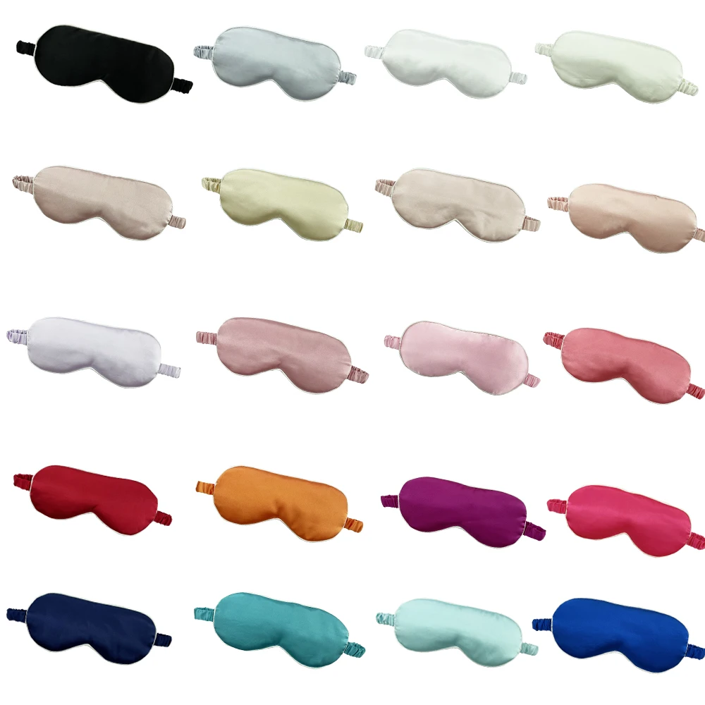 Wholesale Gift Luxury Satin Sleeping Eye Mask Silk Eyemask Home Stay Travel Eye Mask Sleep Mask Cover