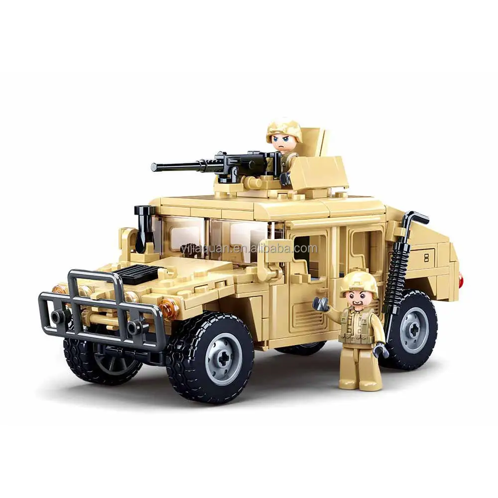 Sluban Building Blocks M38-B0837 Hummer H2 Assault Vehicle 265PCS Army Truck Model Bricks Construction Kit for Kids Army Toys