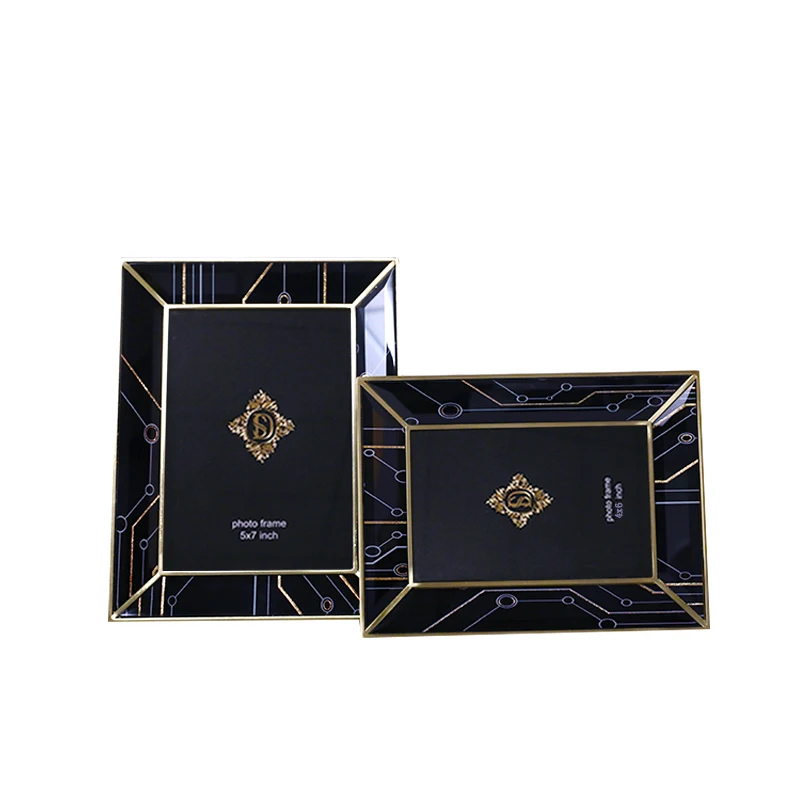 Light luxury glass inkjet photo frame 6 inch 7 inch dining table creative photo office living room decoration European style pho