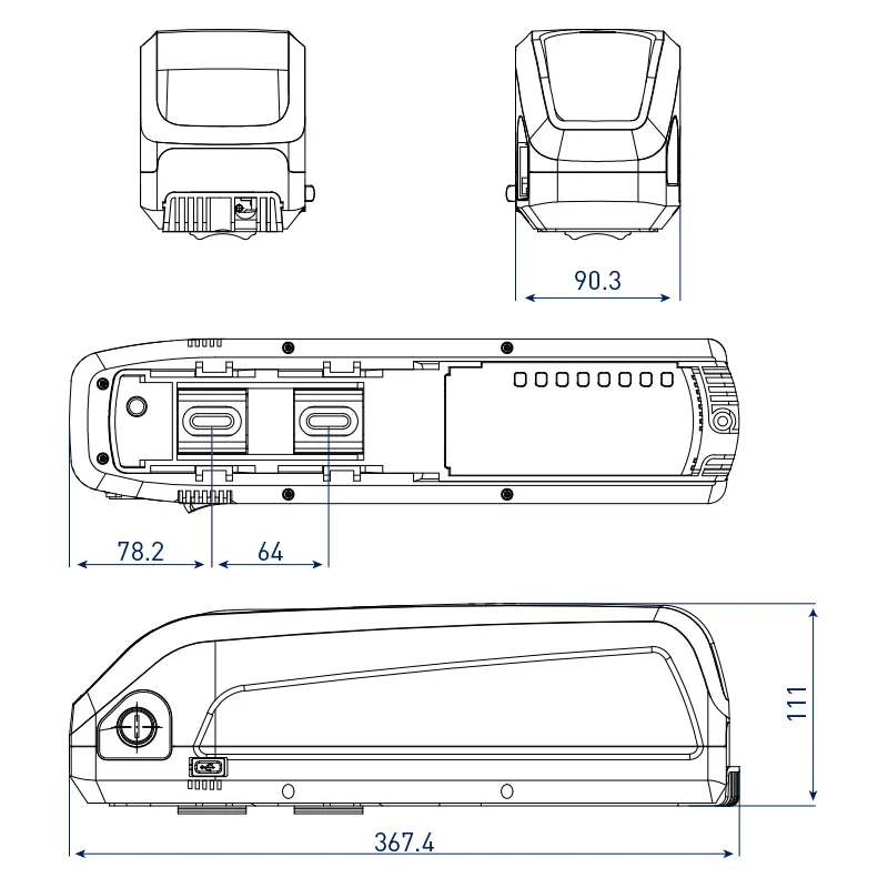 Rechargeable 36V 48V 52V 10Ah 12.5Ah 15Ah 16Ah Hailong Electric Bicycle ebike  lithium batterie 18650 Cells Pack