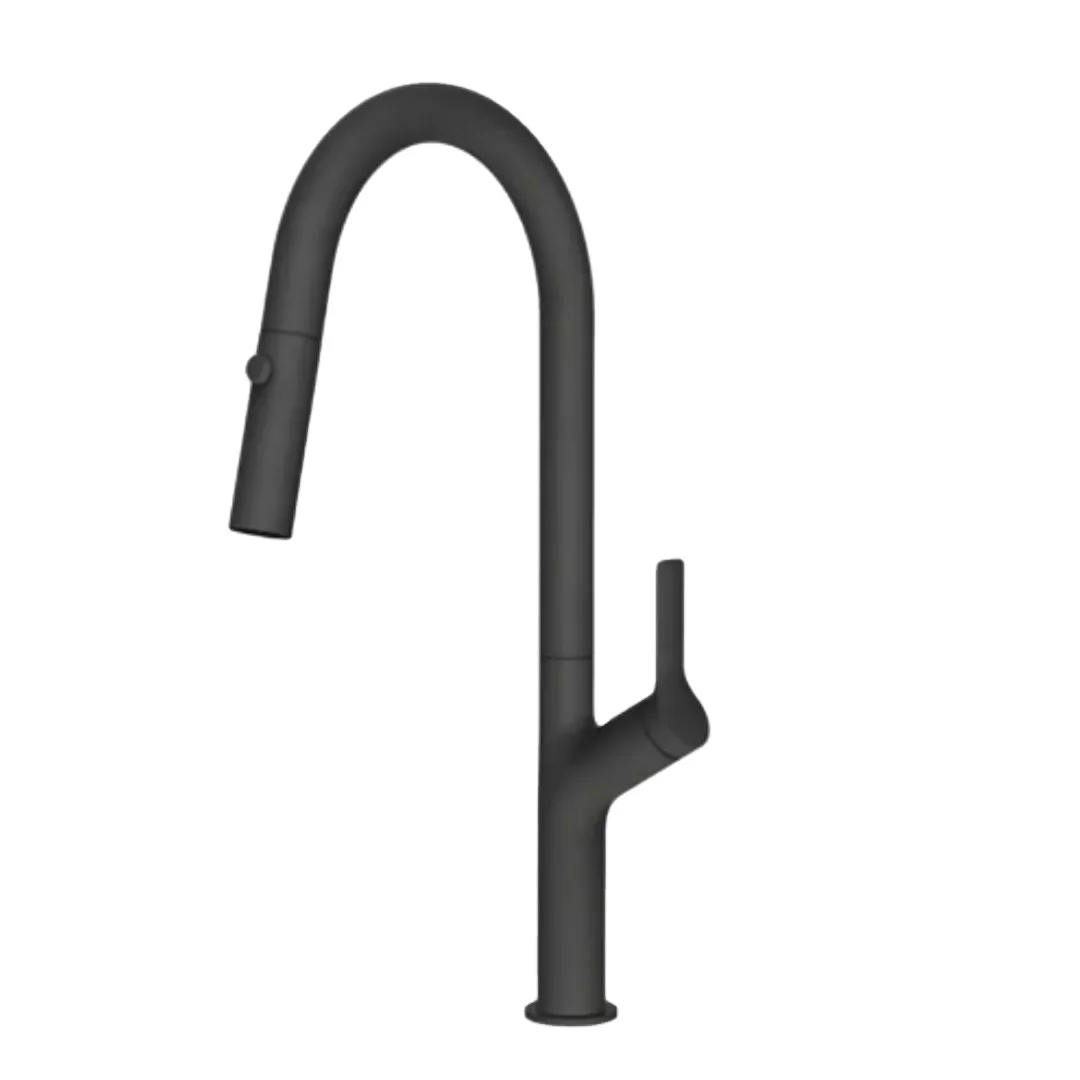 Black Kitchen Faucet Kitchen Faucets Brass Body with Pull Down Sprayer Pull Out Kitchen Sink Faucets Matte Black