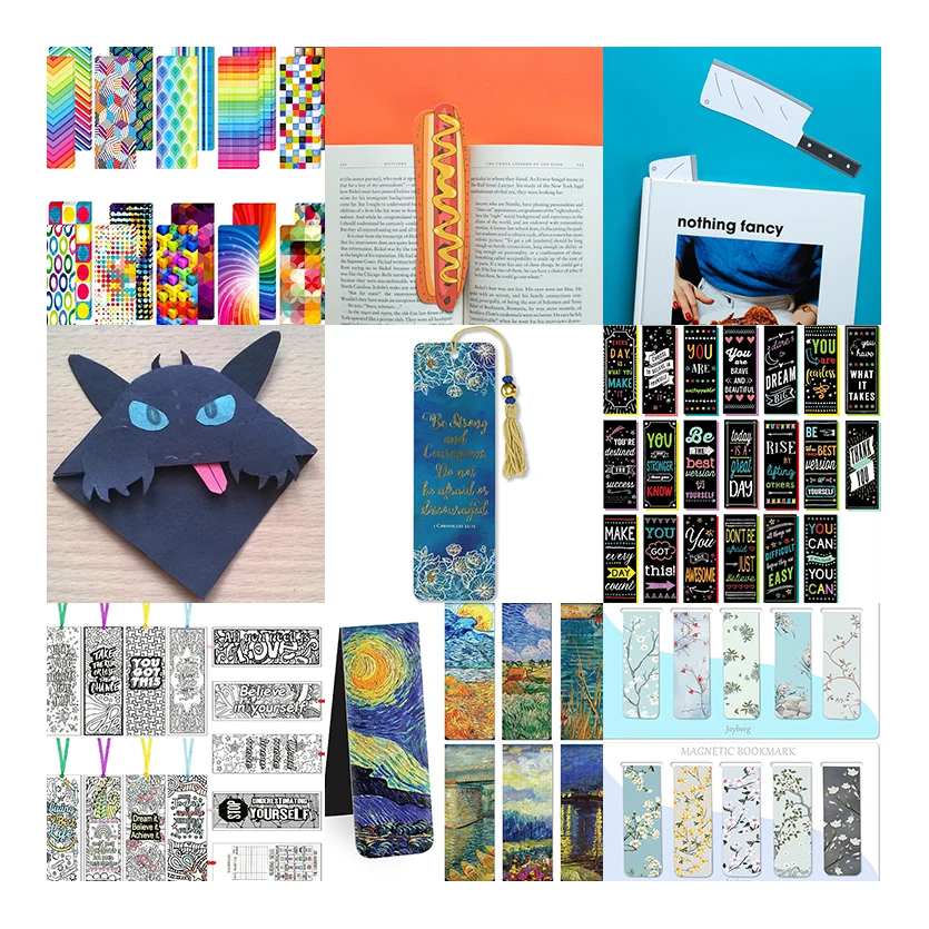 Zeecan Wholesale Cheap Price Custom Logo Paper Bookmark Best Gift For Kids Students book mark Bookmark Printing