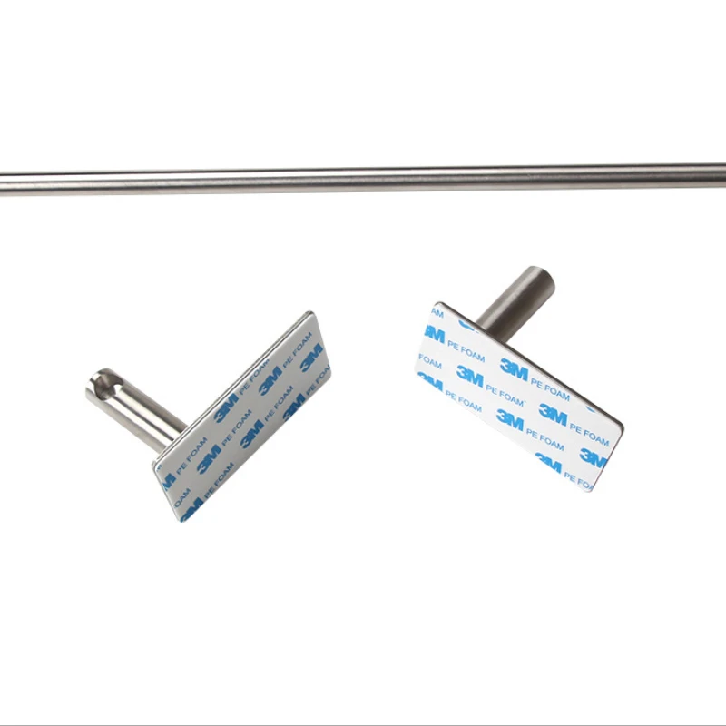 
Wholesale No Drilling Wall Mounted Self Adhesive Double Modern Towel Bar with hooks 