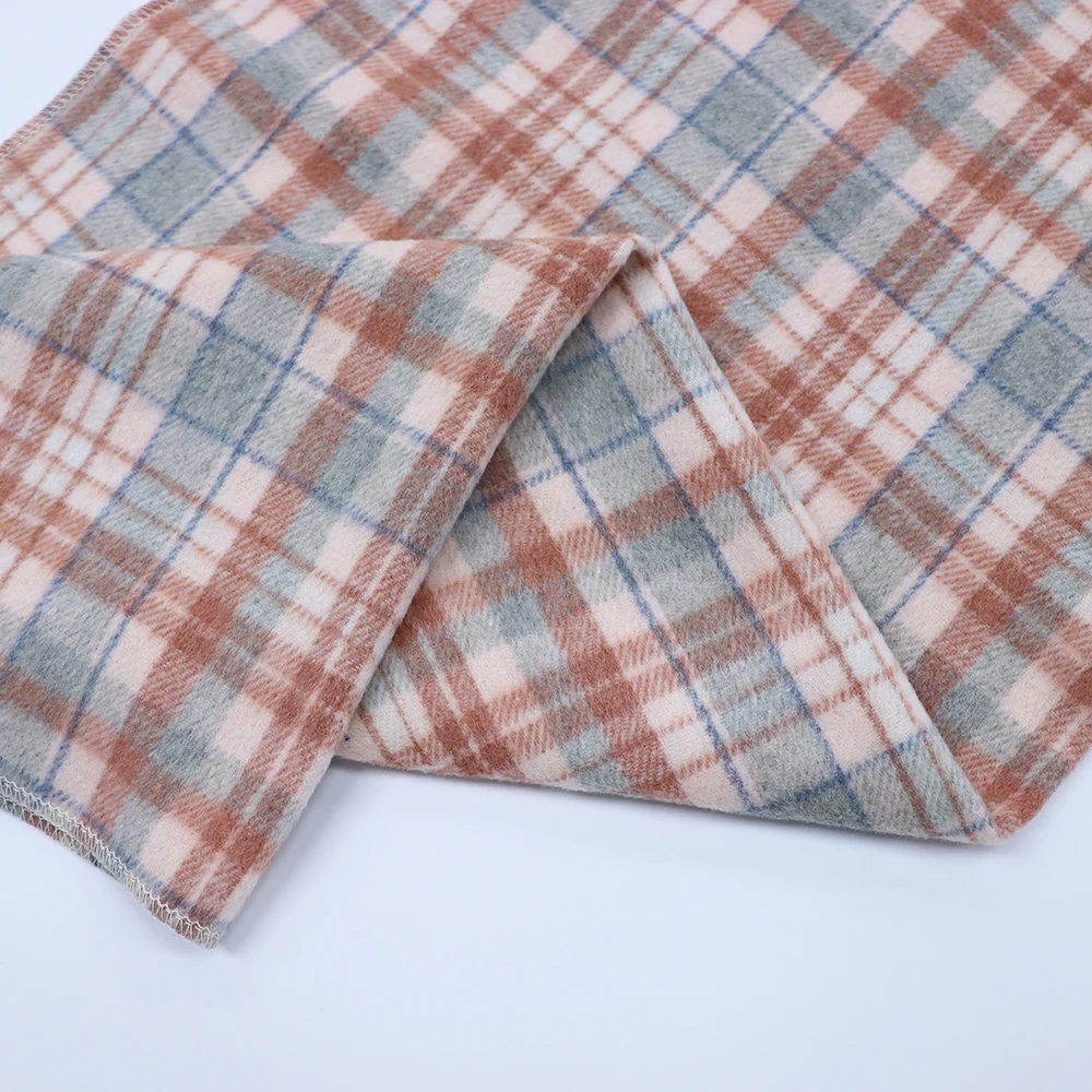 RL High grade England STOCK recycle mix fiber colorful rough pink fancy tweed fabric for women coat