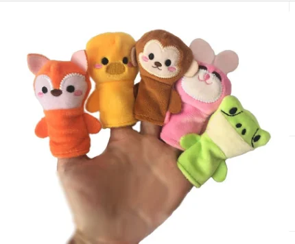 free sample 8cm cute plush animal finger puppet toy/custom cheap monkey finger puppet toy/frog animal plush finger puppet toy