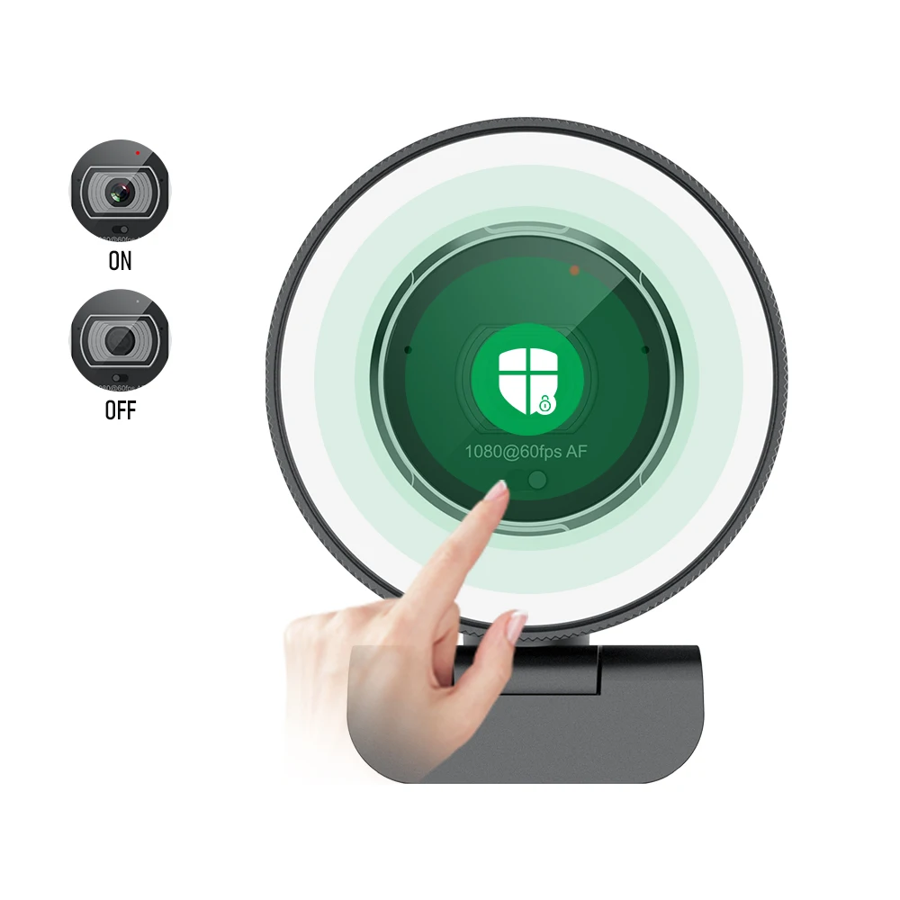 2022 New China Privacy Protection Design 60FPS 1080P Auto Focus Webcam Chat Online Education For Computer PC Laptop Desktop
