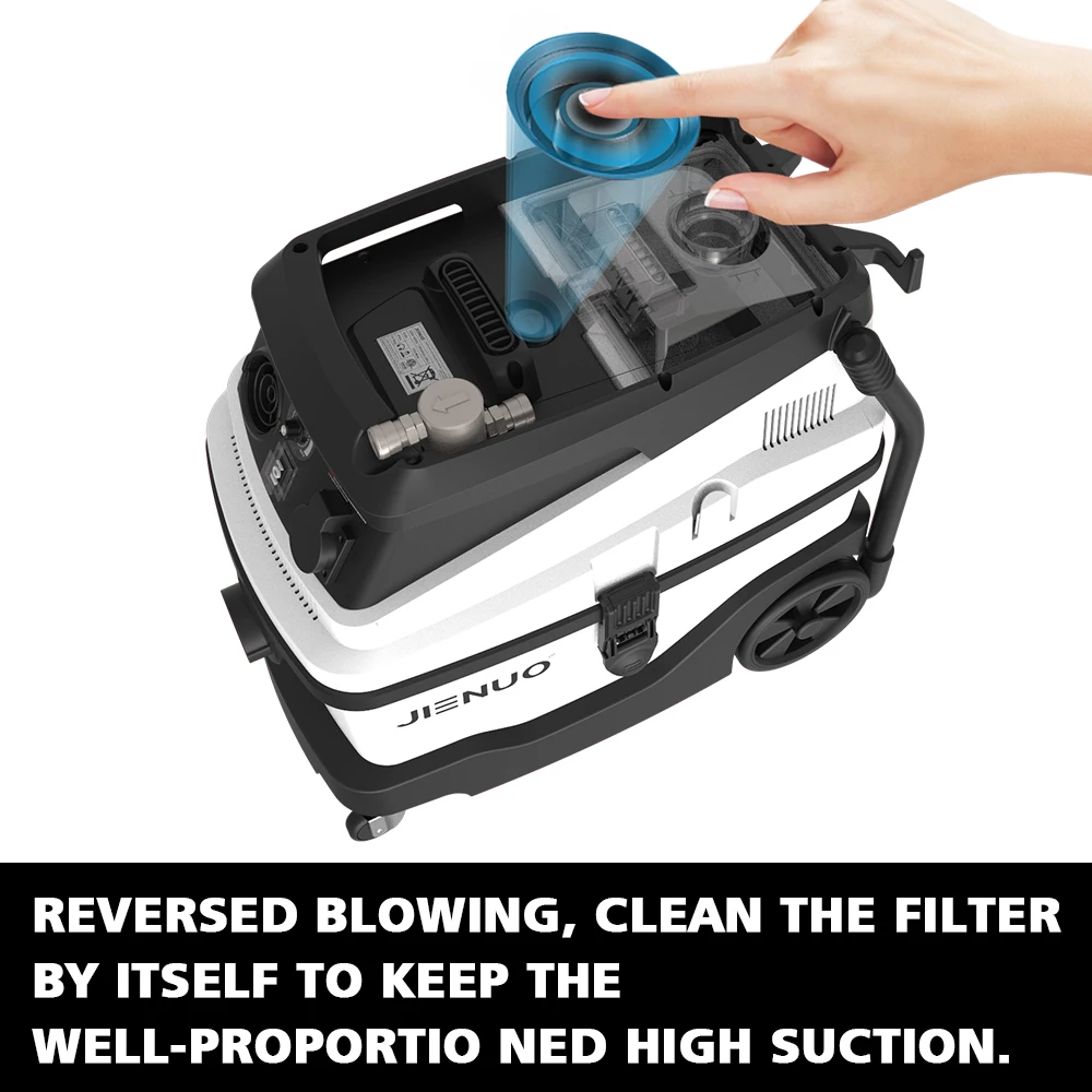 1600W Semi Automatic Vacuum Cleaner for Commercial Car Repair with Airtool Connector