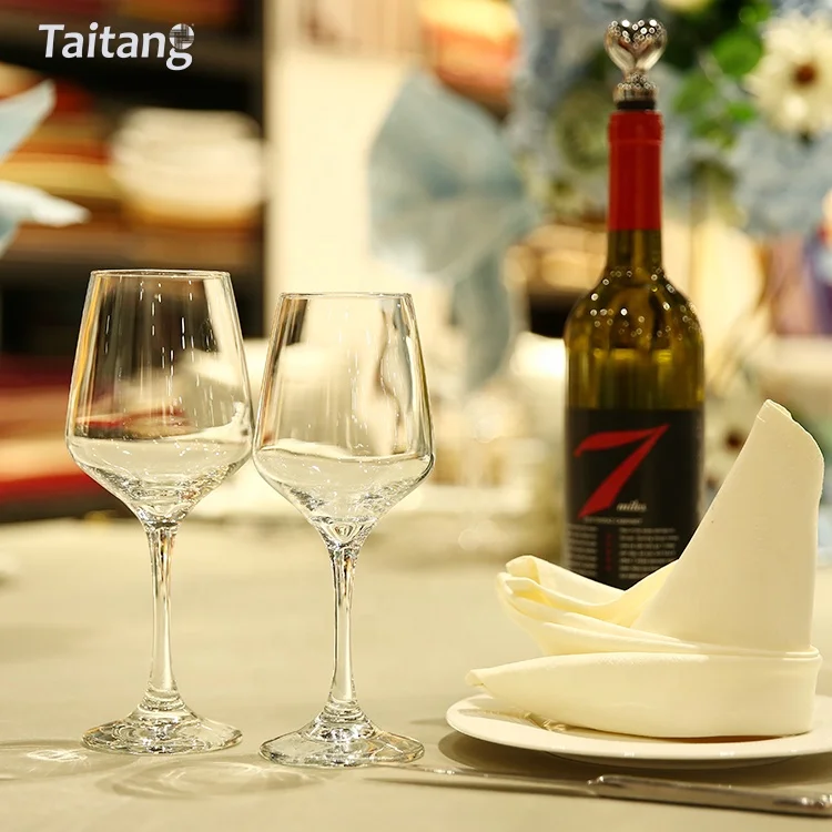 Taitang Custom 350Ml Glass Cup Wedding Party Reusable Party Wine Glass Cup