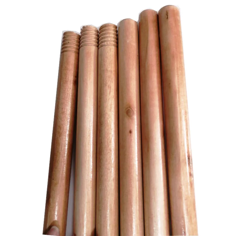 2024 Best Quality Wholesale Wooden broom stick Mop  varnished wooden painted broom handle and dustpan set