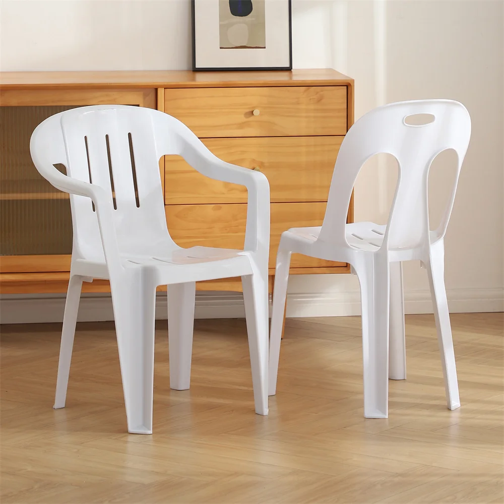 Modern Outdoor Furniture Durable Waist Chair Royal High Back White Plastic Chair for Garden/Banquet Beach Chair