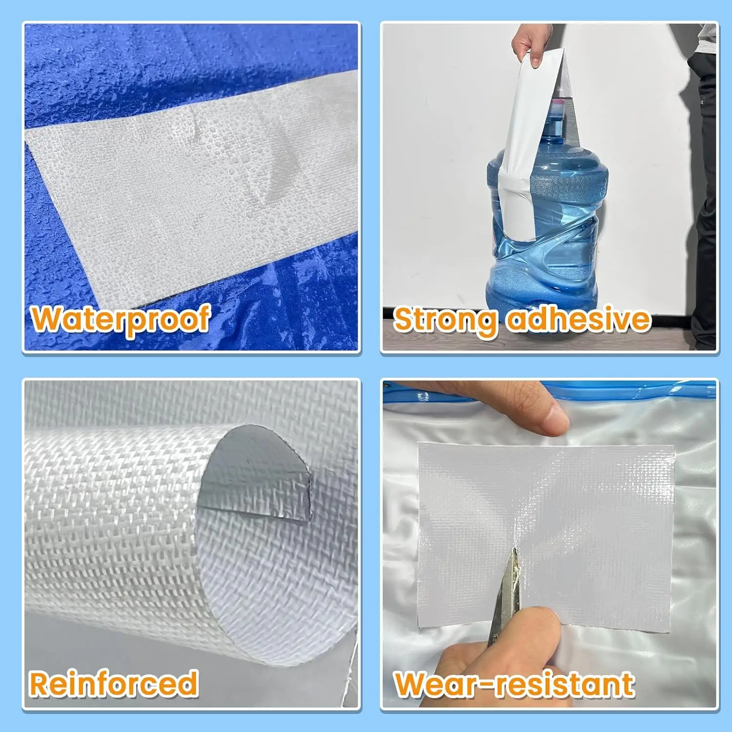 Adhesive roof tape Waterproof Repair Tape for Fabric, Awning, RV Roof, Underbelly, Tarp, Tent, Sail and Boat Cover