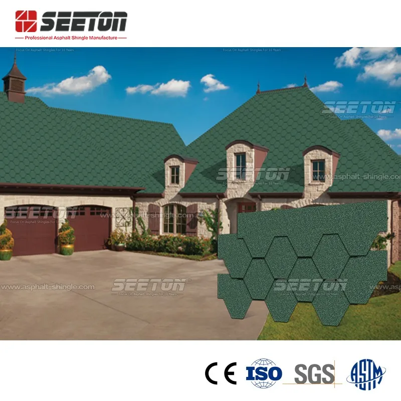 Mosaic Asian Green Asphalt shingle