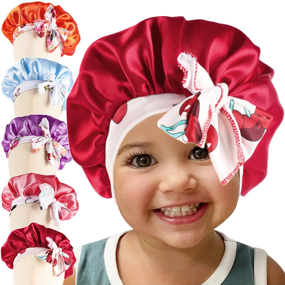 Most Popular Fancy Retro Multicolour Bohemian Style Bandanas Suit Knotted Muslim Hijab Turban Hair Ornament Headdress Kids
