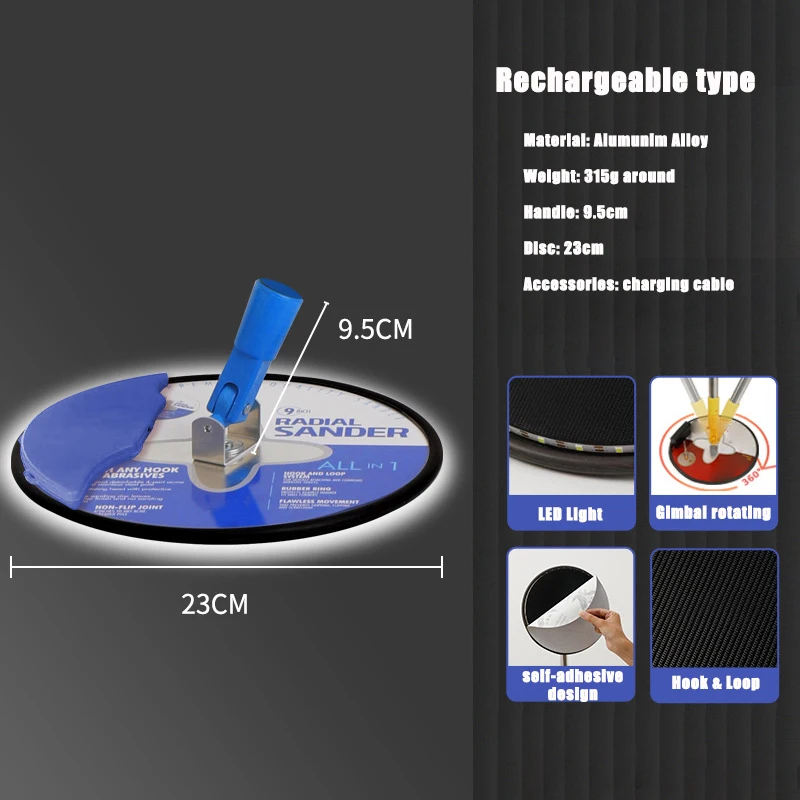 Hand Sander Drywall Sander Hook and Loop Hand Drywall Sander Concrete Polishing Pads Abrasive Drywall Tools Construction Tools