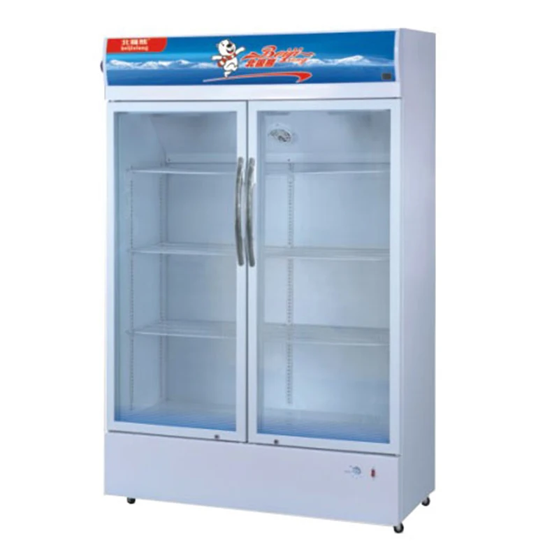 Commercial Supermarket Refrigerator Storage Showcase Equipment Freezers Vertical Upright Glass Door Display Fridge