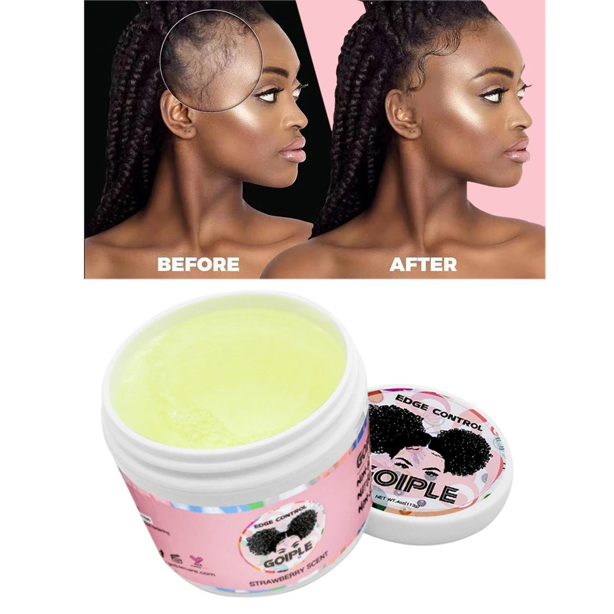 Wholesale Custom Logo Private Label 24 Hour Best Strong Hold Edge Control For Women Natural Hair Styling Products