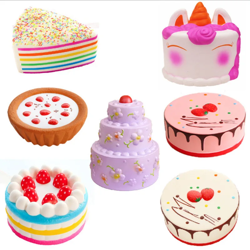 Wholesale Colorful food soft custom stress toys slow rising Squishy Donut Foam decompression PU squeeze toy cheap