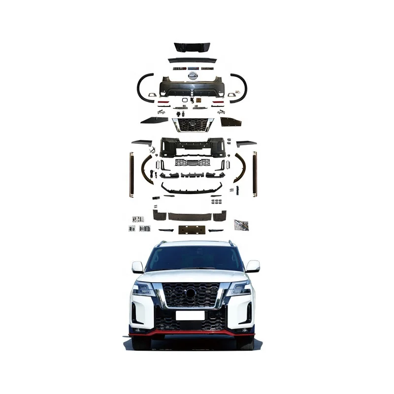 GBT New Upgrade 2022 Car Accessories Parts PP Side Bar Grille Auto Front Rear Bumpers Body Kit For Nissan Patrol y62 Nismo Model