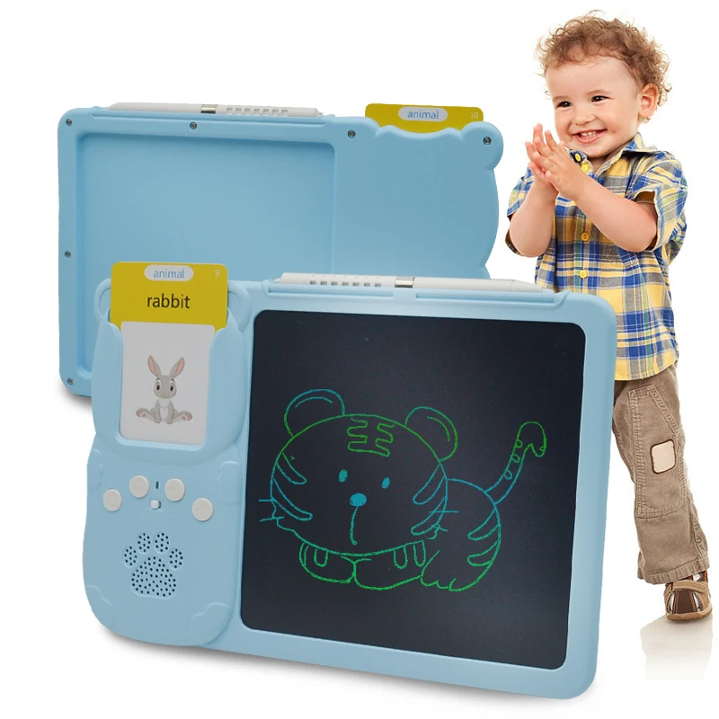 Learning Interactive 112 Pcs Cards 224 Words Enlightenment Toy Smart Puzzle Bilingual 2 In 1 Preschool Sight Voice Portable