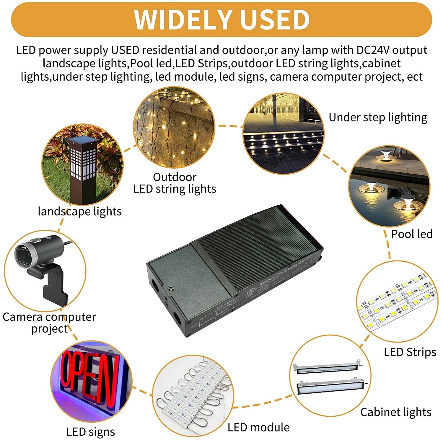 Светодиодный драйвер в металлическом корпусе 12 В 24 2 А 3 4 а 16 постоянного тока 20 Вт 30 40 60 80 96