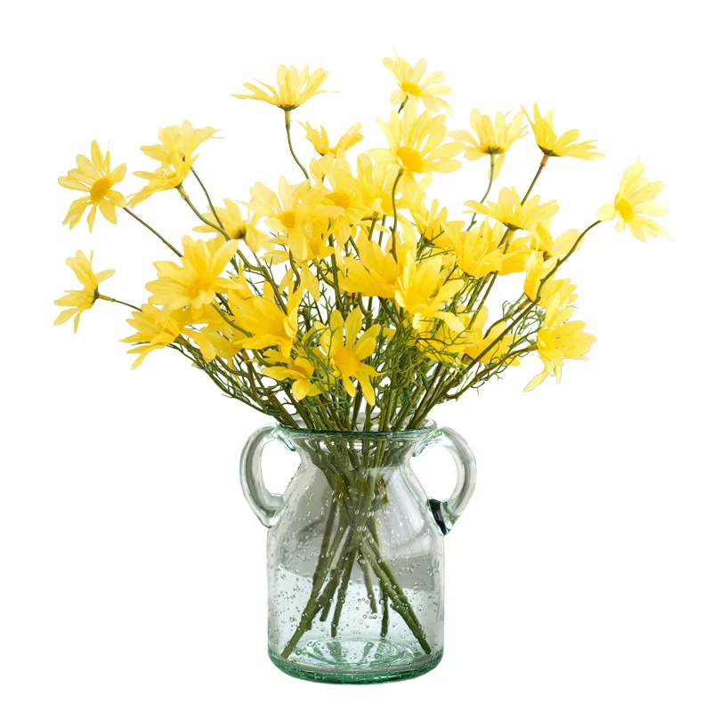 Artificial Silk Daisy Flower Bouquet Artificial Plants for Home Table Centerpieces Arrangement Small daisy