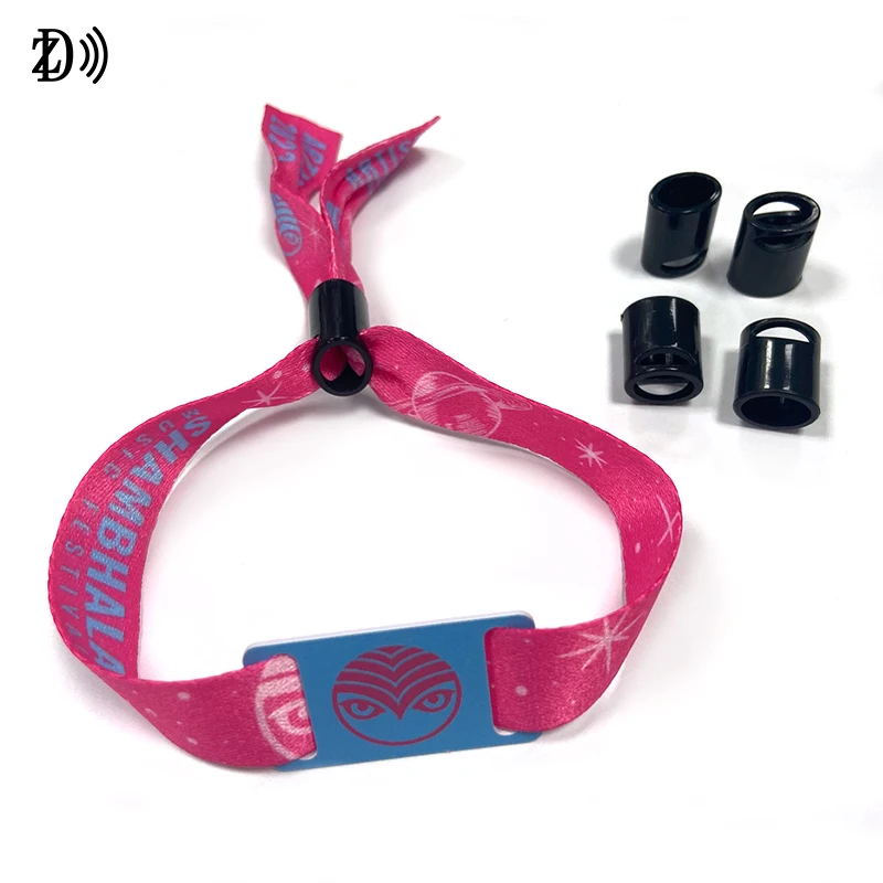 Customized Eco-Friendly Adjustable 13.56MHz NFC Bracelets Qrcode Printable RFID Wristband Bracelet Festival Wristband