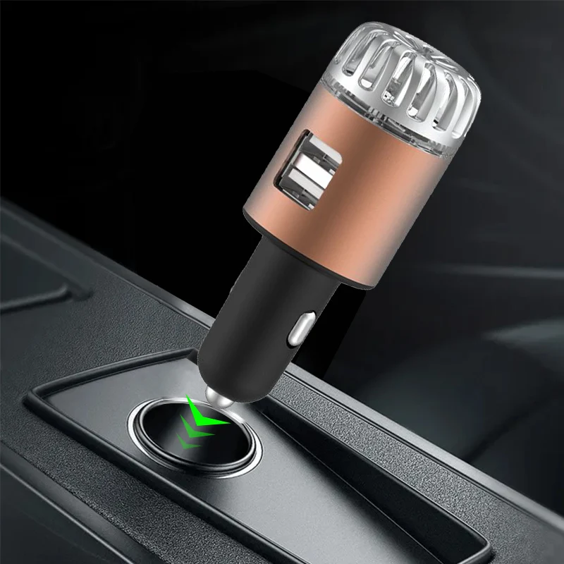 usb mini rechargeable car purifiers air filter negative ion generator carbon filter odor control system other air purifiers