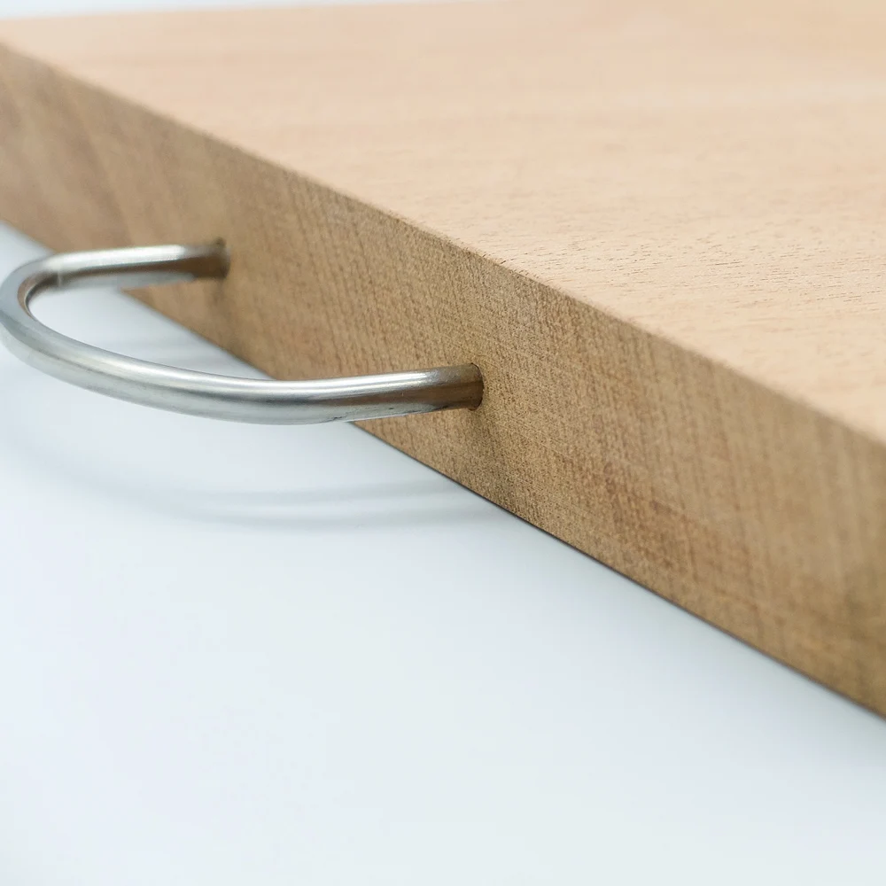 Aesthetic Luxury Wholesale Non Slip Unfinished Antique Raw Red Beech Wood Stand Food Cheese Serving Cutting Board with Handle