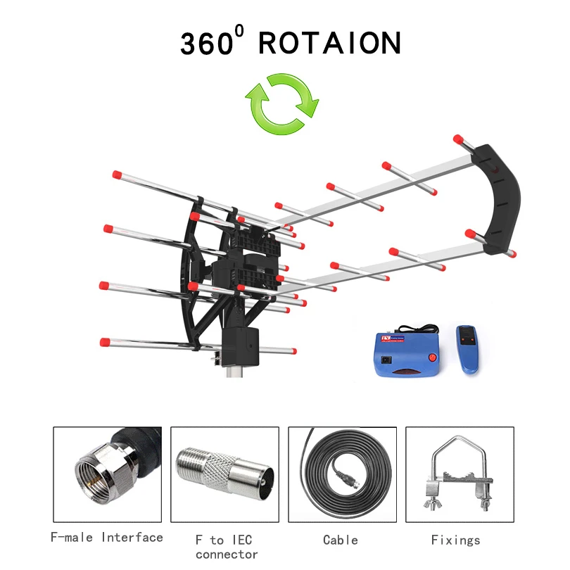 Competitive Price Antenna without Connecting to the Internet DVB-T2 Television for TV Signal Reception