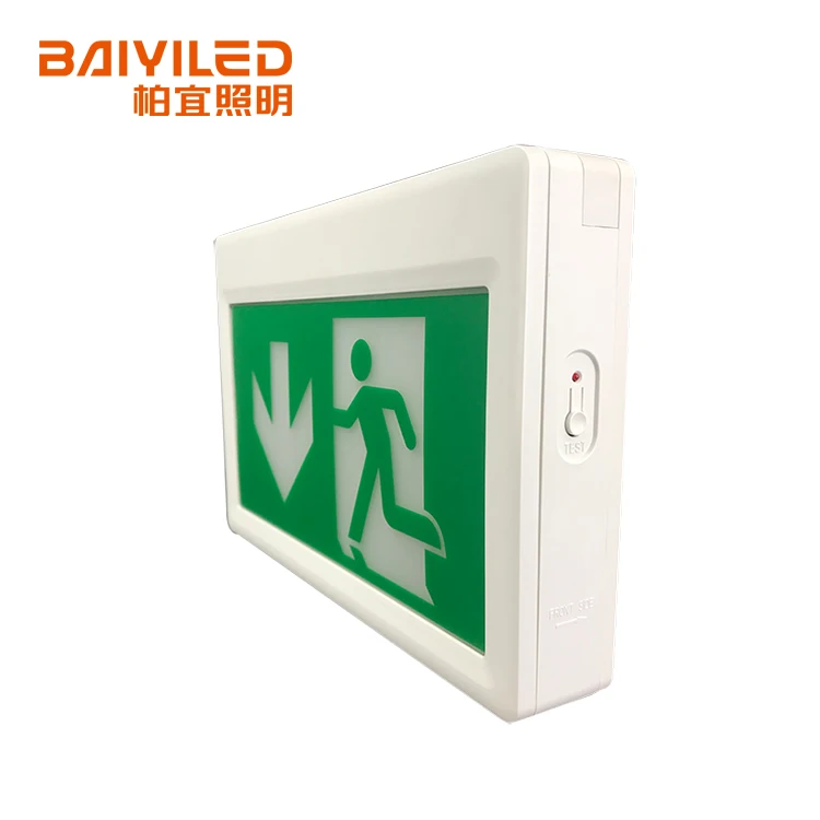 ABS корпус перезаряжаемые сигнальные огни светодиодный аварийный свет противопожарная безопасность комбо для строительства выход знак