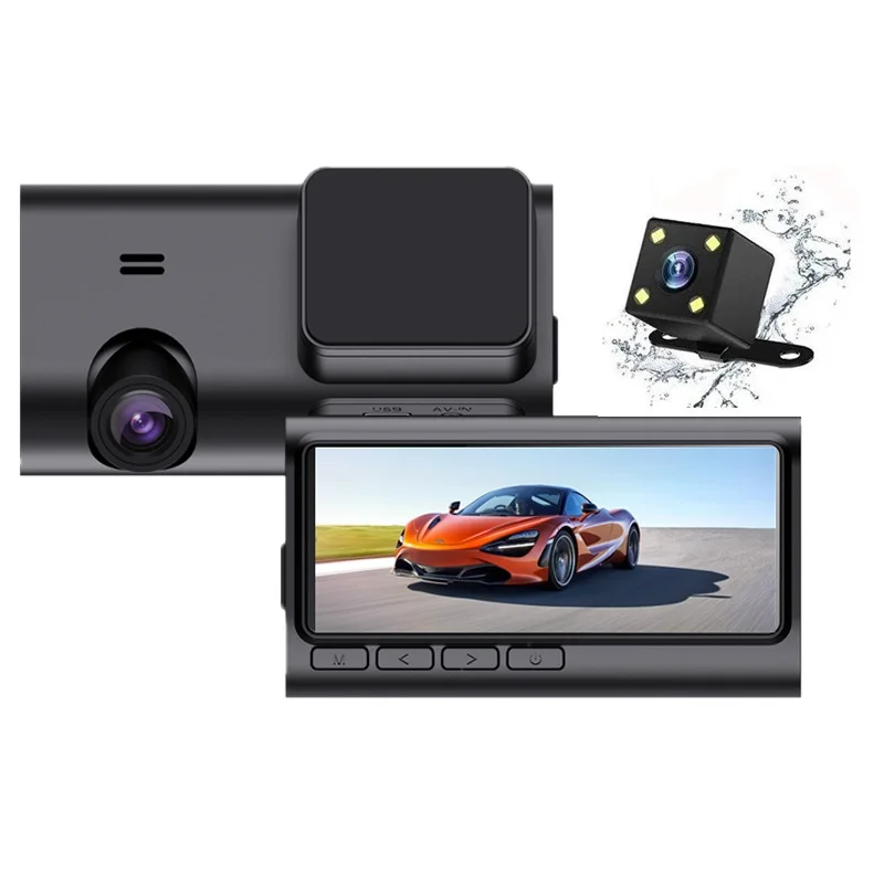 Dash двойной камерой Wi-Fi 1080P 3 16 Автомобильный видеорегистратор зеркало Авто видео регистратор Dashcam 24 часа в сутки парковка объектив датчик для замедленной киносъемки с ЖК дисплеем таймером