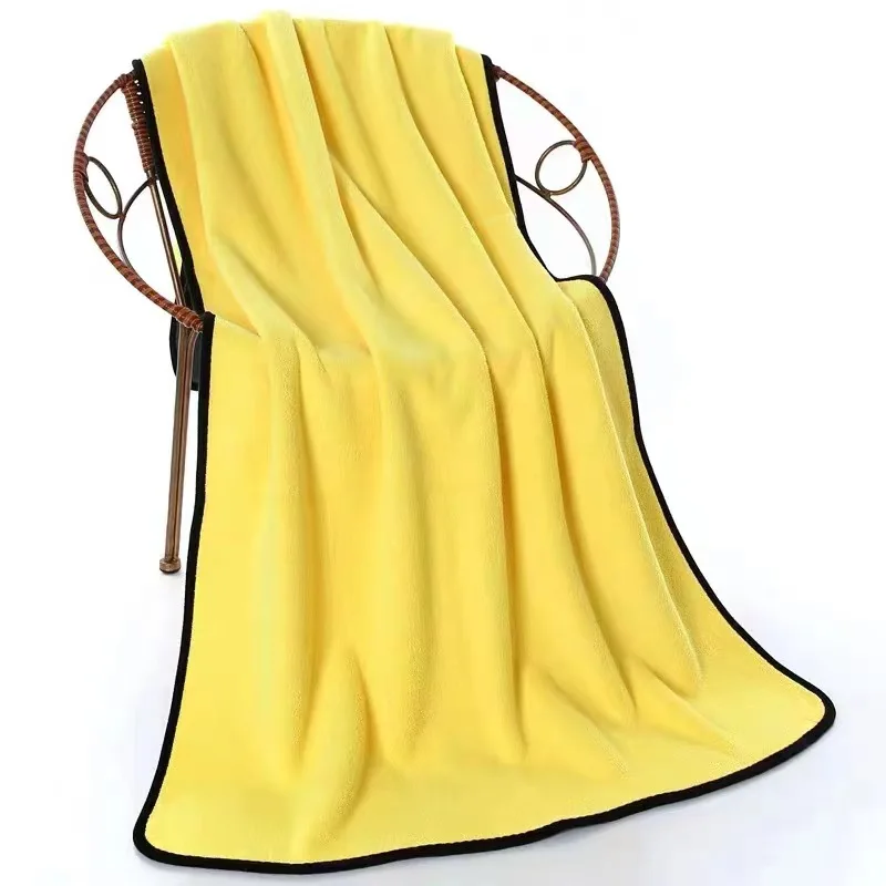 For dogs and cats use a large bath towel with thick coral velvet pet cleaning supplies dog drying towel custom logo