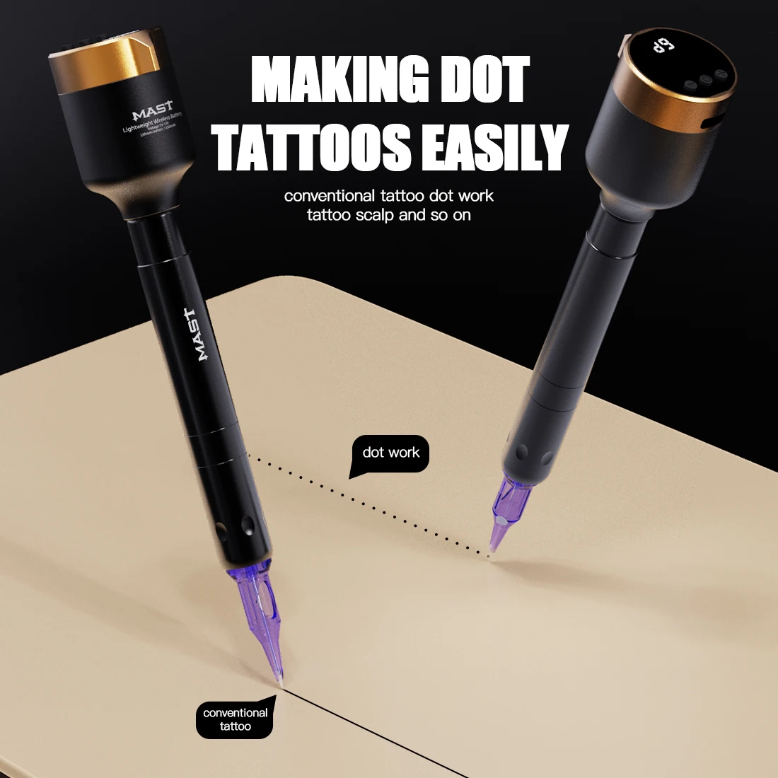 wireless tattoo battery power supply mast RCA dot work  tattoo pen battery