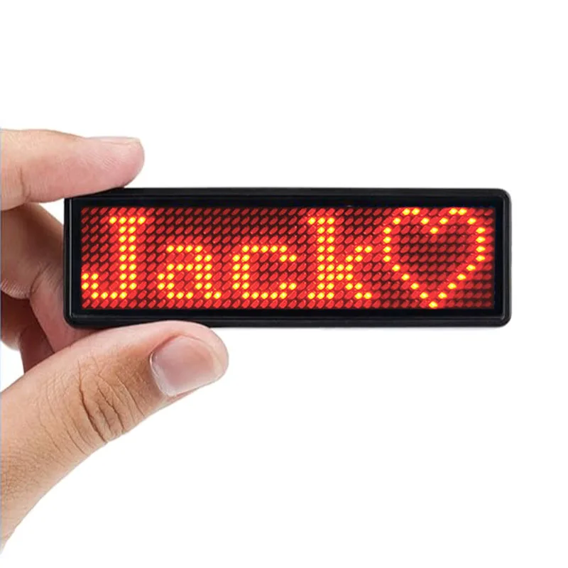 Flexible Programmable Scrolling led screen badge LED Module digital worker id name badge
