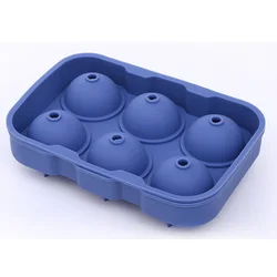 Wholesale Hot Sale BPA Free Reusable Easy Release Silicone 6 Cavity Ice Ball Mold