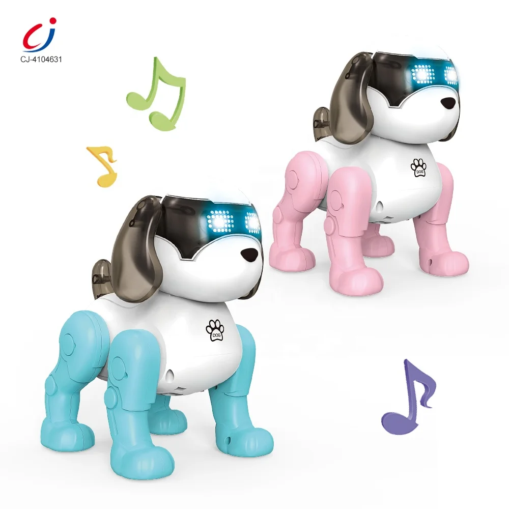 Chengji wholesale robot dog toy 2024 new kids electric walking lighting singing music dancing cute robot dog pet