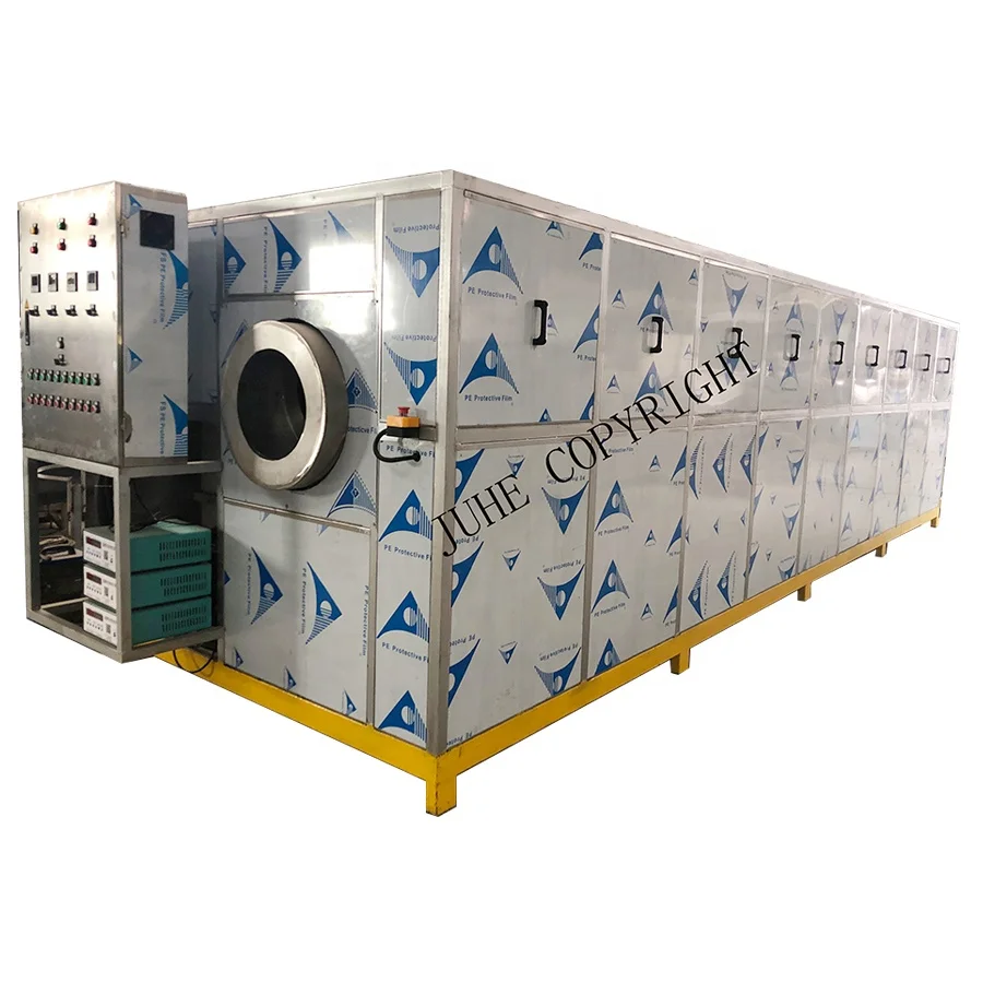 multistage Spiral Drum rotary Ultrasonic Cleaning and Drying Machine for small parts bolts nuts screws fasteners degreasing